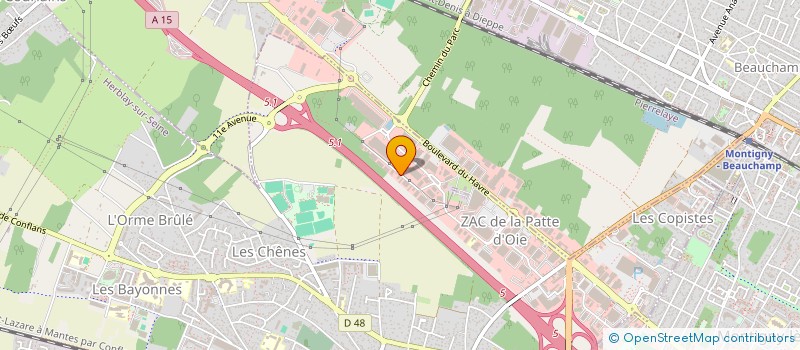 localisation de l'entreprise ECOTRANSPORT SARL à HERBLAY-SUR-SEINE