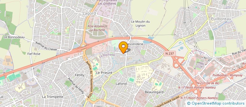 localisation de l'entreprise ECOTRAVO 17  LA ROCHELLE