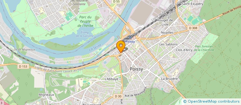 localisation de l'entreprise ECOUTE CHOMEURS ACCUEIL POISSY  POISSY