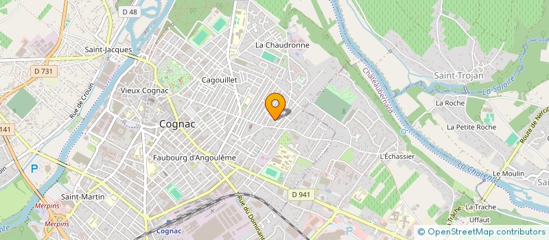 localisation de l'entreprise ECOUTE ET ACCOMPAGNEMENT à COGNAC
