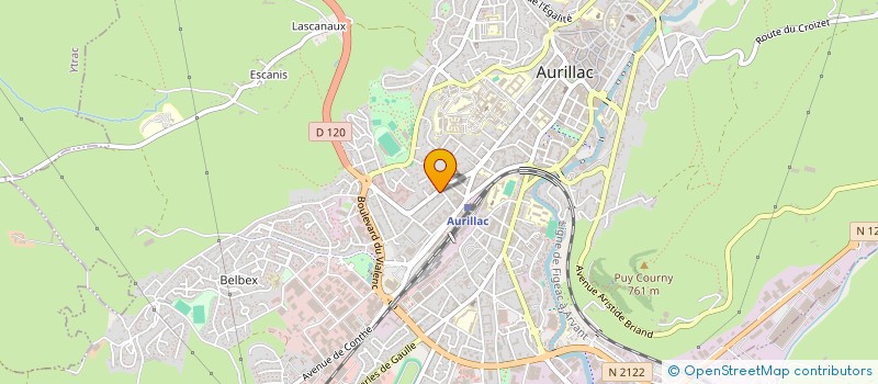 localisation de l'entreprise ECOUTE ORIENTATION SOUTIEN à AURILLAC