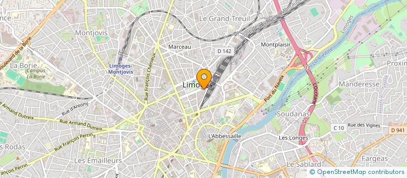 localisation de l'entreprise ECOUTE & SOLUTION à LIMOGES