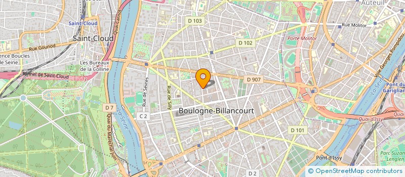 localisation de l'entreprise ECOUTER & AGIR à BOULOGNE-BILLANCOURT