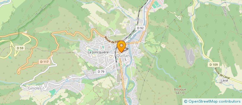 localisation de l'entreprise ECOUTEZ-VOIR UN PEU  QUILLAN