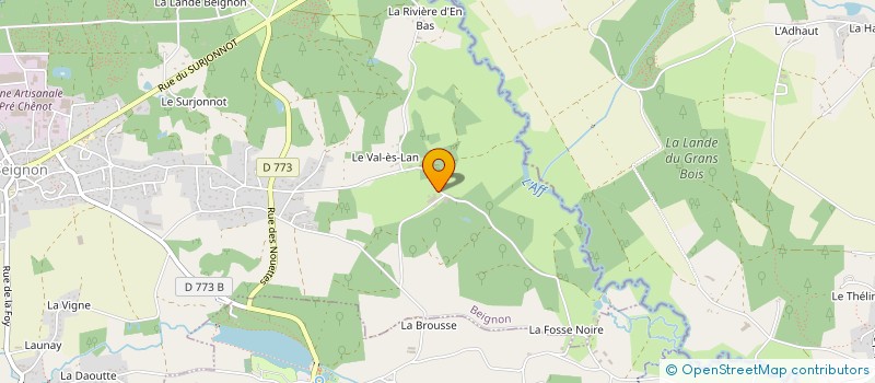 localisation de l'entreprise ECOVAL  BEIGNON