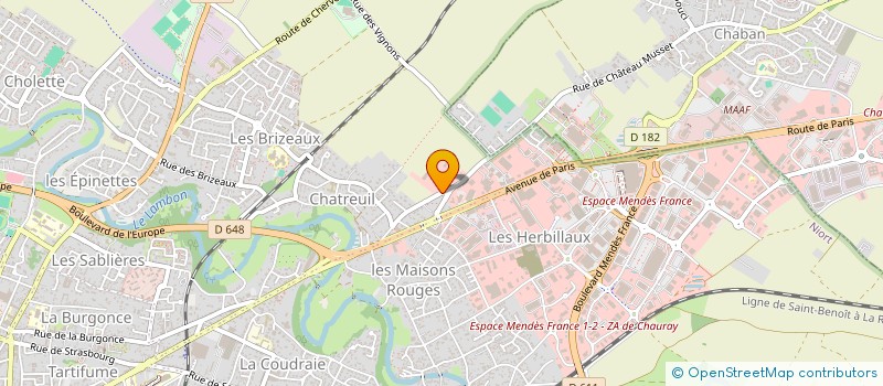 localisation de l'entreprise ECOVE à NIORT