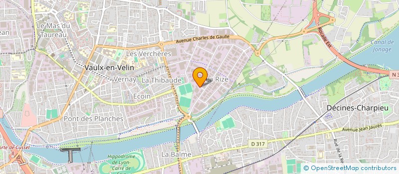 localisation de l'entreprise ECOVIL à VAULX-EN-VELIN