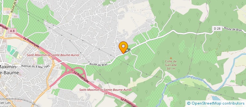 localisation de l'entreprise ECOVIRAGE à SAINT-MAXIMIN-LA-SAINTE-BAUME