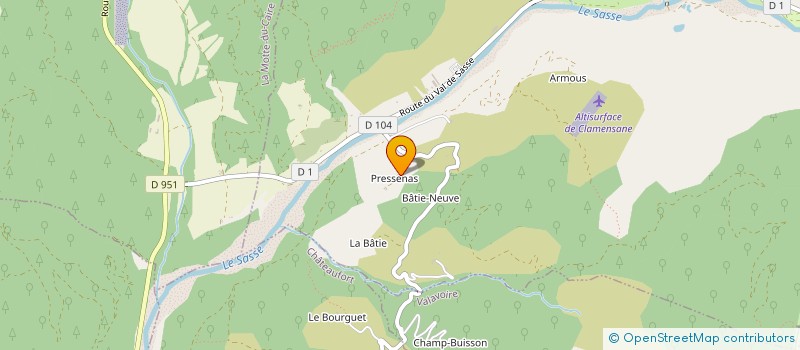 localisation de l'entreprise ECOWATT SARL  CLAMENSANE