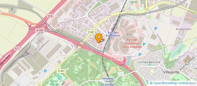 localisation de l'entreprise ECOXCA à VILLEPINTE