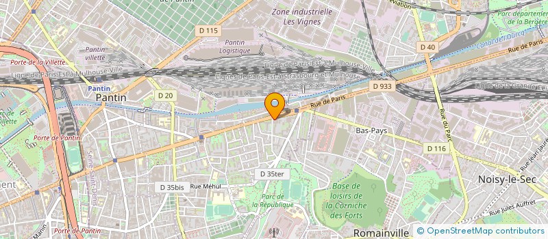 localisation de l'entreprise ECOYA à PANTIN