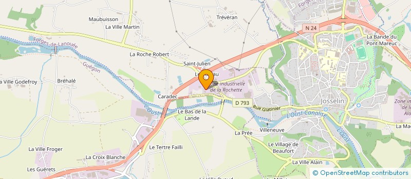 localisation de l'entreprise ECP BAT  JOSSELIN