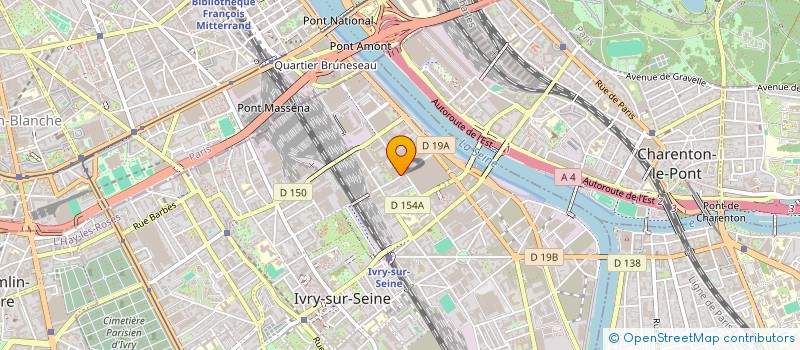 localisation de l'entreprise ECP-ECOLE DE CHAUFFEUR PRIVEE  IVRY-SUR-SEINE