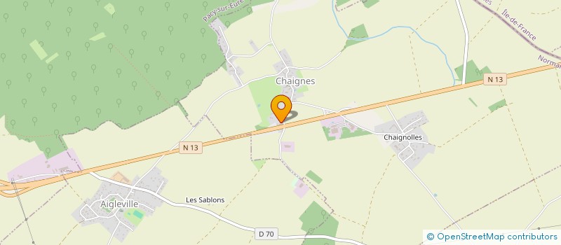 localisation de l'entreprise ECP ELEC ET RENOVATION  CROISY-SUR-EURE