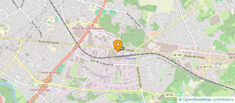 localisation de l'entreprise ECP ELECTRICITE CHAUFFAGE PLOMBERIE  VERTOU