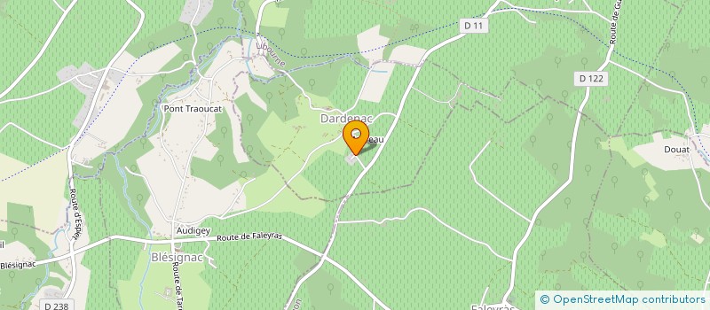 localisation de l'entreprise ECP PHILIPPE BONNET  DARDENAC