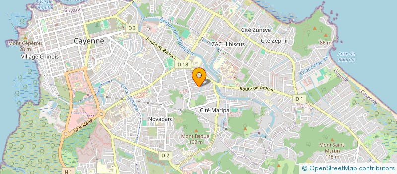 localisation de l'entreprise ECR  CAYENNE