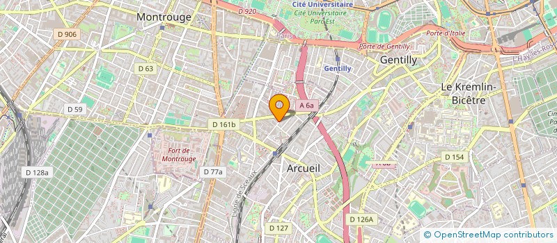 localisation de l'entreprise ECR ARCHITECTURE  ARCUEIL