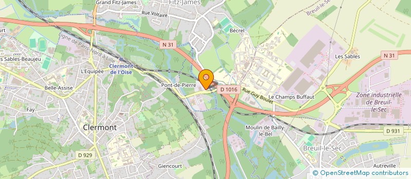 localisation de l'entreprise ECR ASSAINISSEMENT à CLERMONT