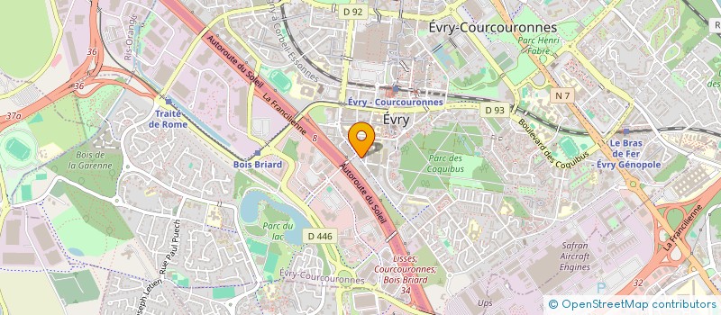 localisation de l'entreprise ECR BAT à EVRY-COURCOURONNES