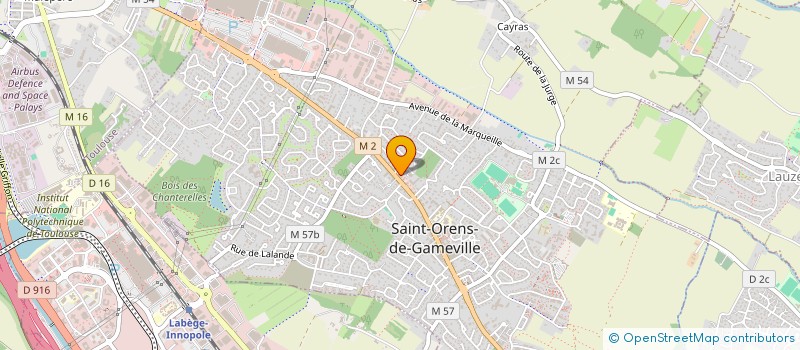 localisation de l'entreprise ECR HABITAT à SAINT-ORENS-DE-GAMEVILLE