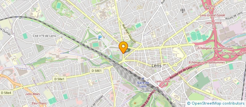 localisation de l'entreprise ECR INFRA GC  LENS