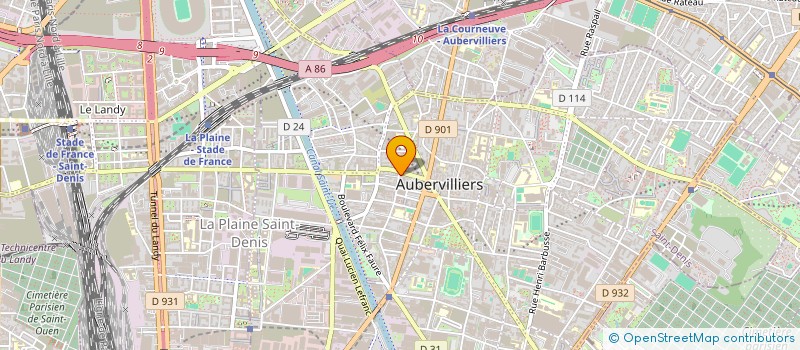 localisation de l'entreprise ECRAM  AUBERVILLIERS