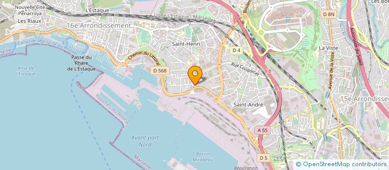 localisation de l'entreprise ECRAN TOTAL CHERCHE MIDI  MARSEILLE