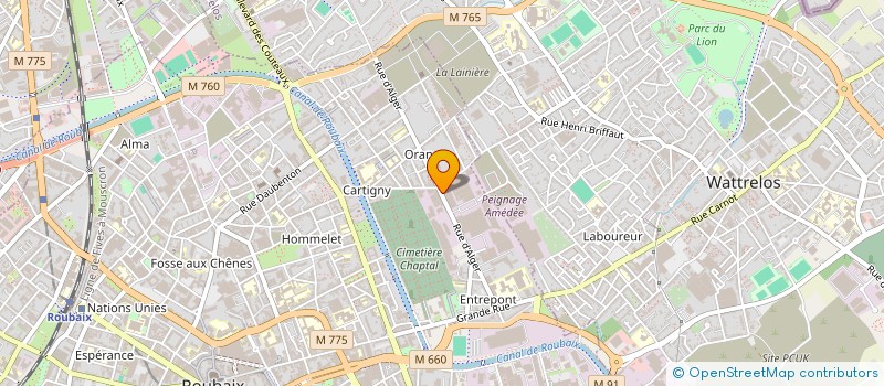 localisation de l'entreprise ECRANS DU MONDE à ROUBAIX