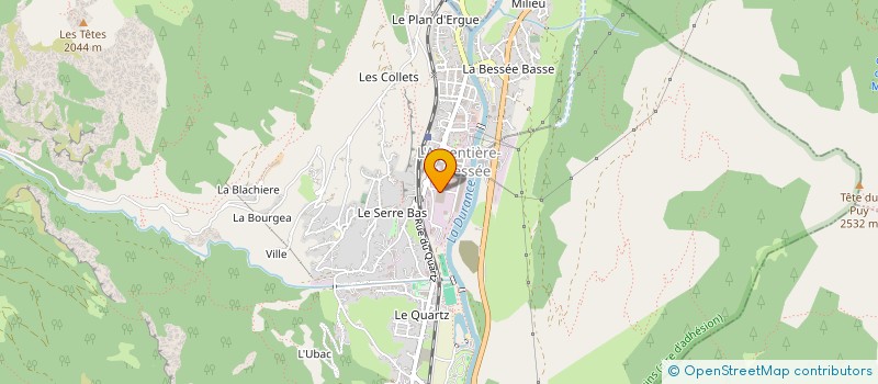 localisation de l'entreprise ECRIN AMENAGEMENT à L'ARGENTIERE-LA-BESSEE
