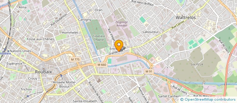 localisation de l'entreprise ECRIN DE FRANCE à ROUBAIX