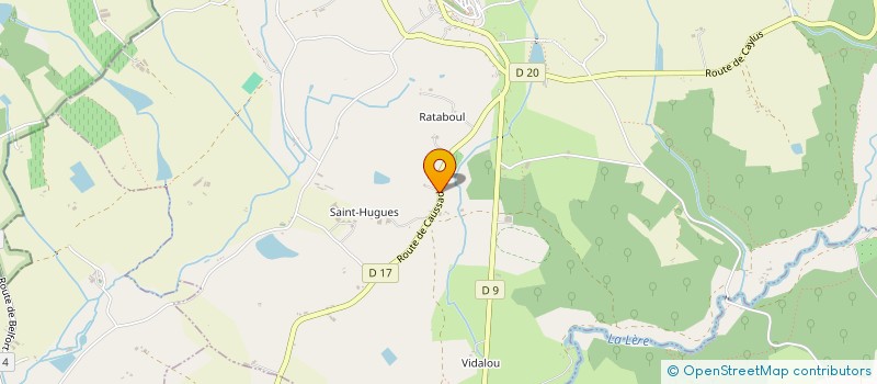 localisation de l'entreprise ECRIN PRODUCTION  PUYLAROQUE