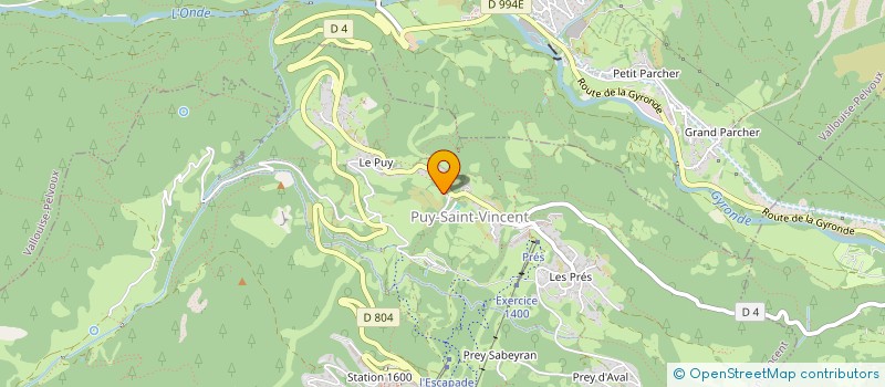 localisation de l'entreprise ECRINS TRAIL RUNNING à VALLOUISE-PELVOUX