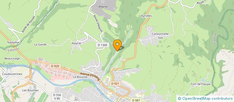 localisation de l'entreprise ECRITURES COMBEFOUILLOUSE LITTERATURE AVEYRON à ESPALION