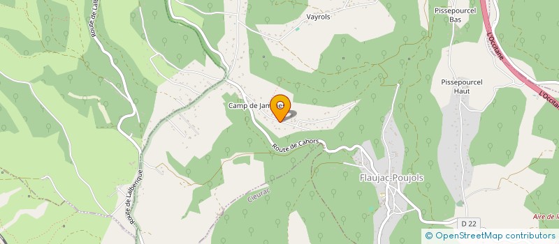 localisation de l'entreprise ECRIVAINS ASSOCIES DU THEATRE DELEGATION OCCITANIE  FLAUJAC-POUJOLS