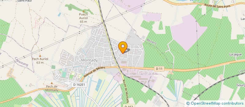 localisation de l'entreprise ECS 34  MONTADY