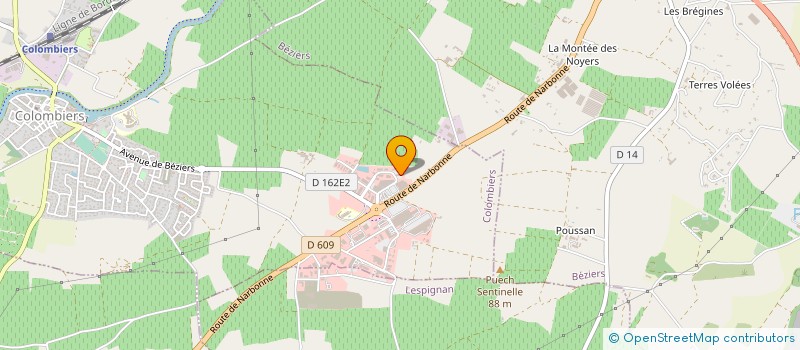 localisation de l'entreprise ECS à COLOMBIERS