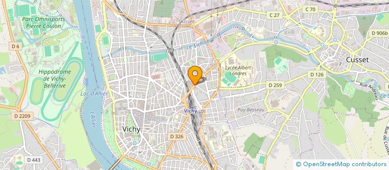 localisation de l'entreprise ECS ENVIRONNEMENT à VICHY