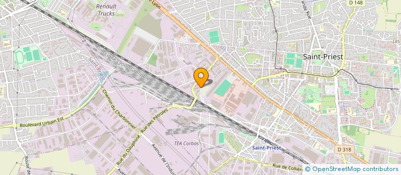 localisation de l'entreprise ECS - EQUIPEMENT COLLECTIF ET SPORTIF  SAINT-PRIEST
