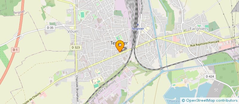 localisation de l'entreprise ECTENIE à TERGNIER
