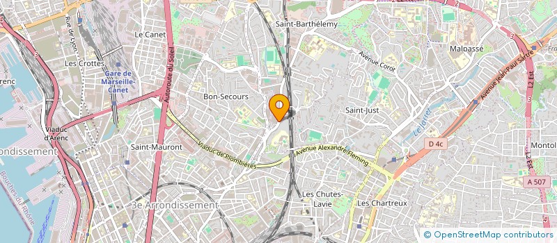 localisation de l'entreprise ECTP  MARSEILLE