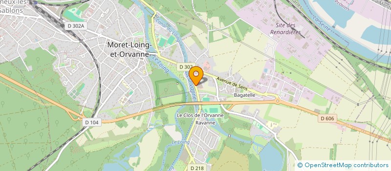 localisation de l'entreprise ECUDIS à MORET-LOING-ET-ORVANNE