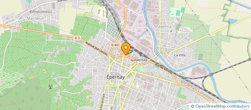 localisation de l'entreprise ECUME  EPERNAY