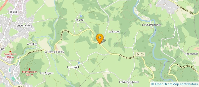 localisation de l'entreprise ECUREUIL DES SUCS à YSSINGEAUX