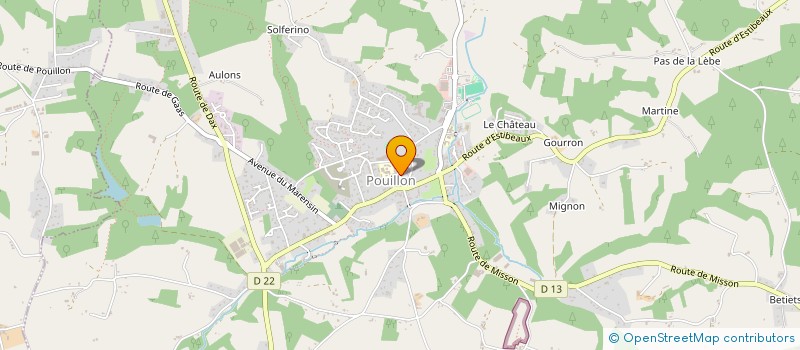 localisation de l'entreprise ECUREUILS SPORTIFS POUILLON  POUILLON