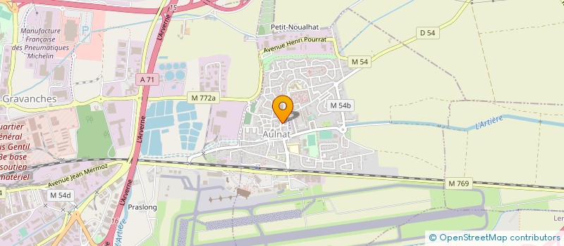 localisation de l'entreprise ECURIE AUVERGNE  AULNAT