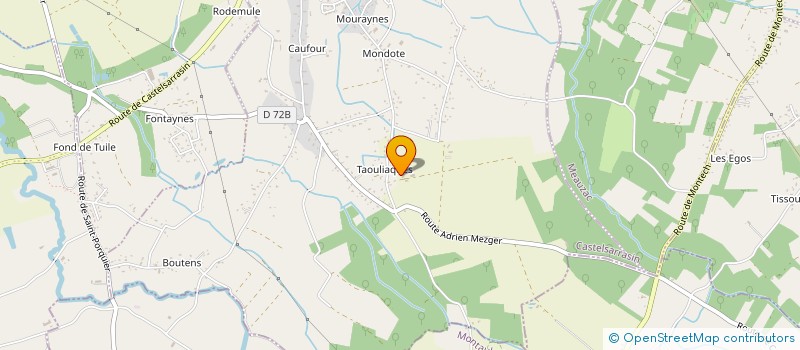 localisation de l'entreprise ECURIE CHARBONNEAU ADRIEN  LABASTIDE-DU-TEMPLE