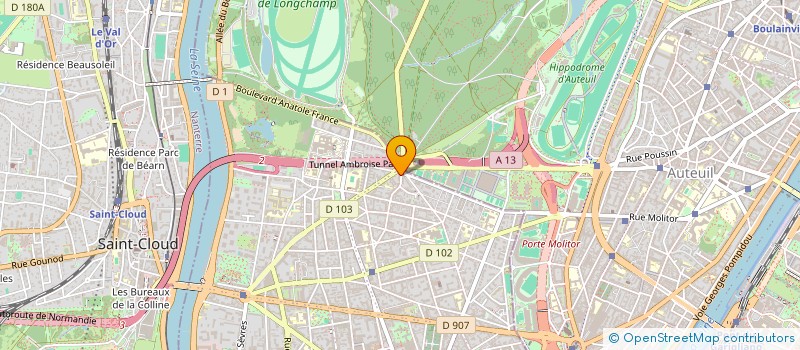 localisation de l'entreprise ECURIE CHAUCHARD  BOULOGNE-BILLANCOURT