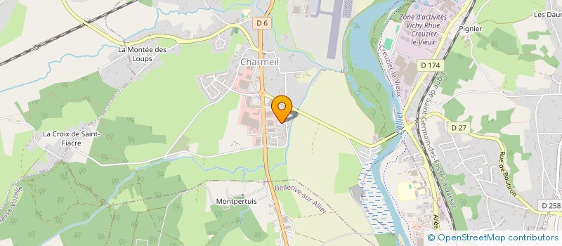 localisation de l'entreprise ECURIE CHAUSSECOURTE  BROUT-VERNET