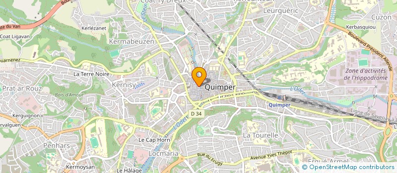 localisation de l'entreprise ECURIE CHRISTIAN MARTINEZ à QUIMPER